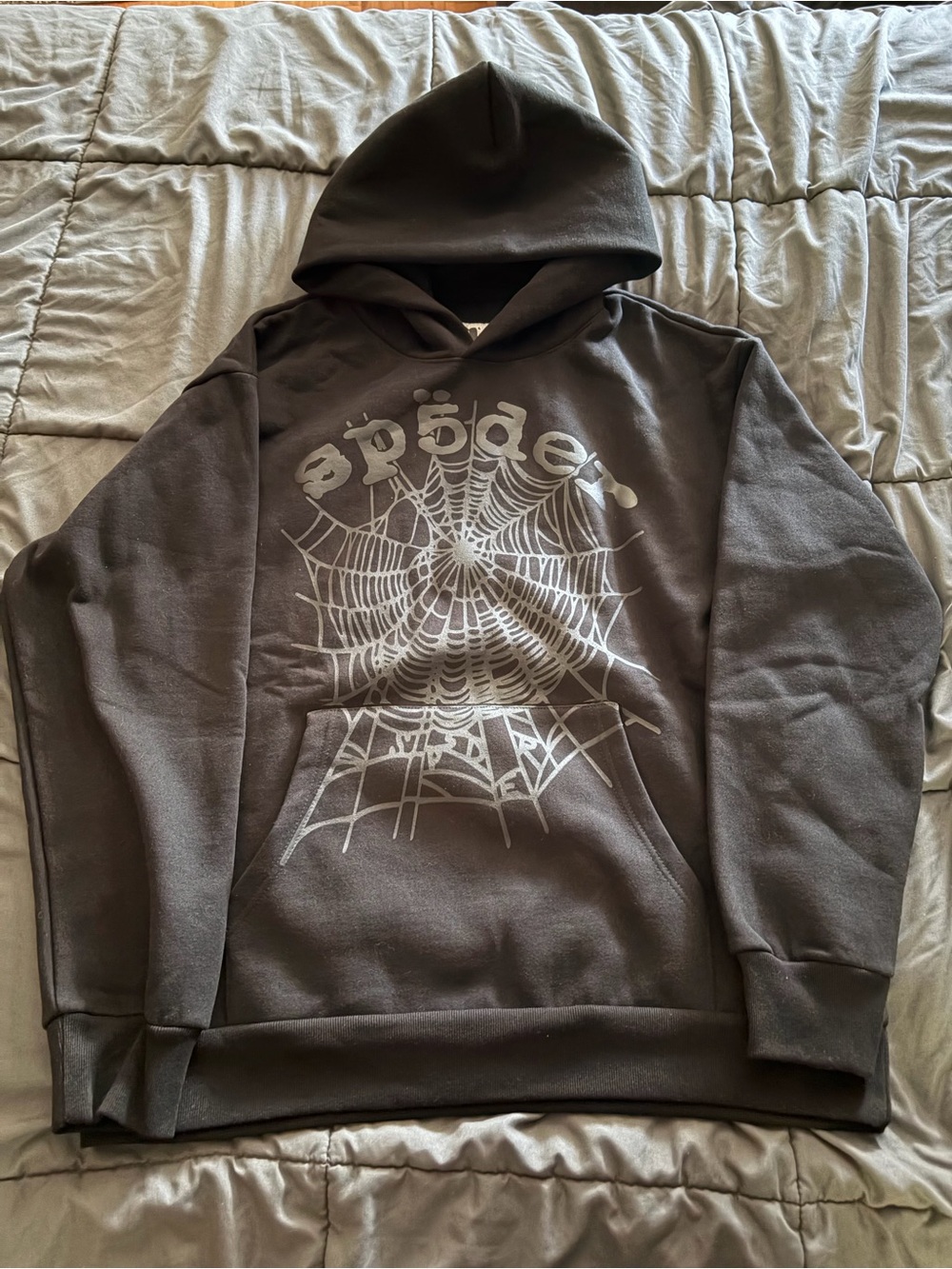 Sp5der hoodie black phantom web V2